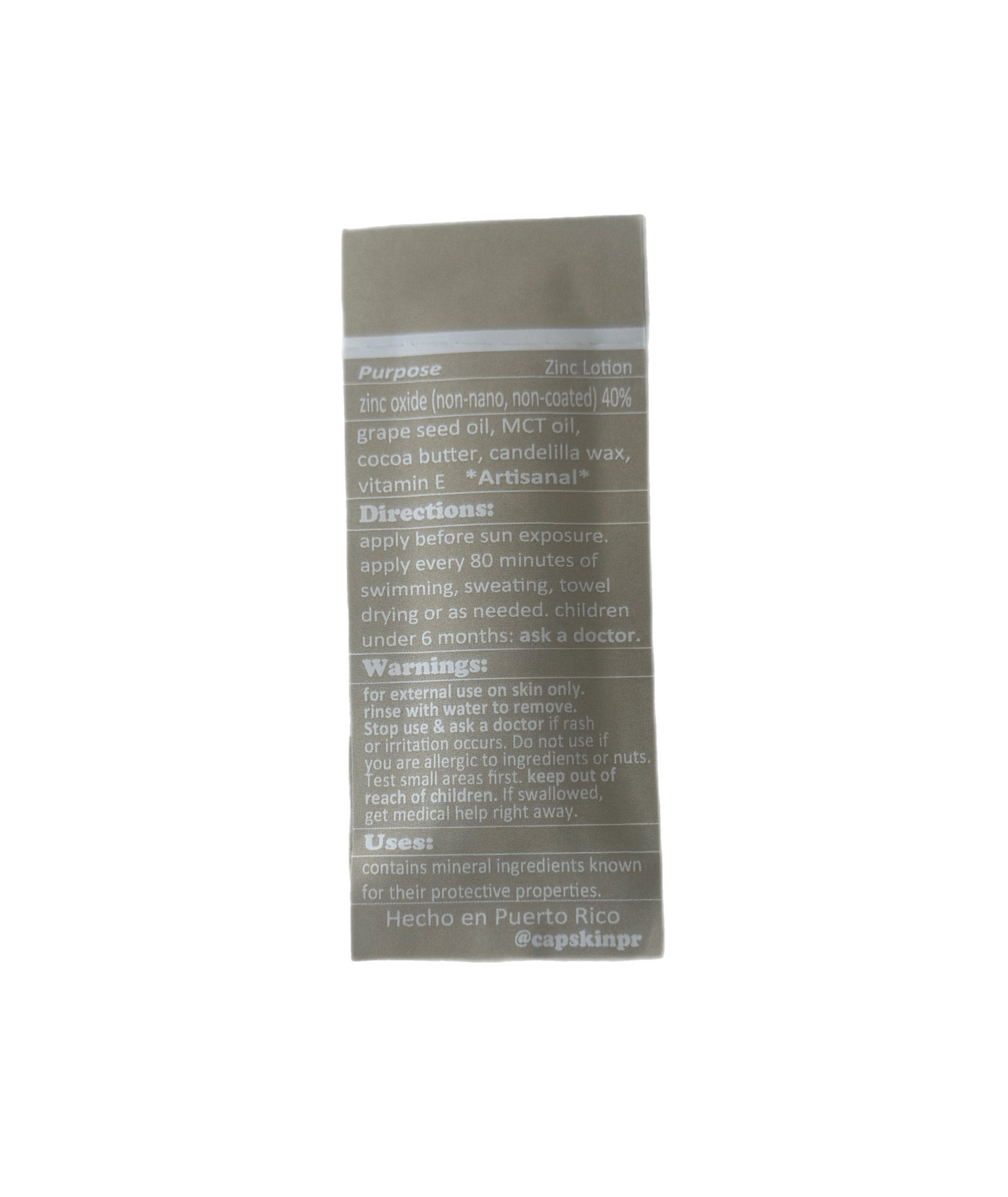 Mineral Zinc Lotion - Full Body Single-Use